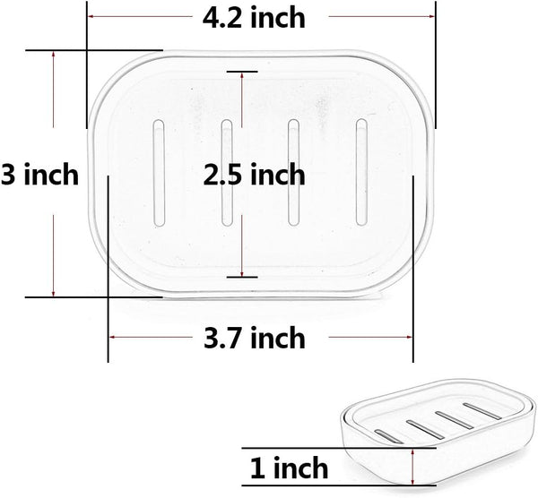 Plastic Soap Dish Container, Keeps Soap Dry, Easy Cleaning, Drain, Khaki