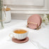 Set 6, Set CASEGRACE Drink Coasters with Metal Holder Stand of PU Leather Absorbent Coasters with Cork Base Table