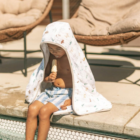 1-6 Little Unicorn Hooded Bath Towel | Absorbent Cotton & Terry Blend | Larger Size for Baby & Toddlers, Years (Animal