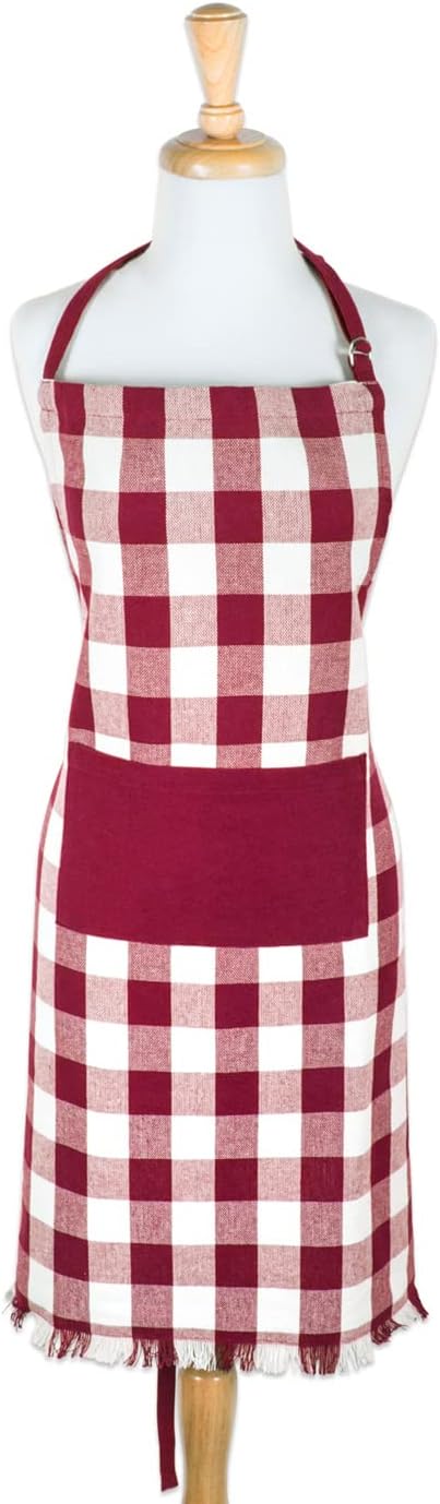 DII Classic Farmhouse Unisex Buffalo Check Kitchen Collection Chef Apron, One Size