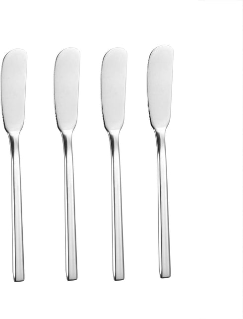 IMEEA Set of 4 Stainless Steel Butter Knife Spreaders, 6.5-Inch Cheese Knives