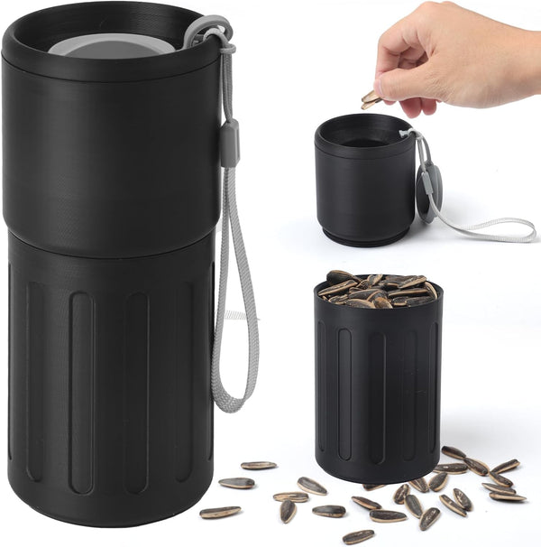 TAAMOG Portable Sunflower Seed Cup with Shell Storage, 3D Printed Pistachios Nut Snack