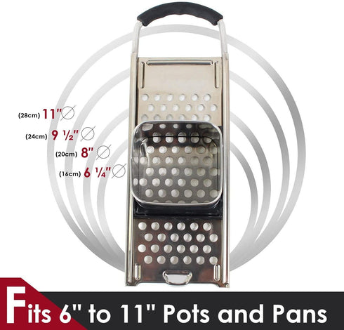 Skimmer Set Premium Grade Stainless Steel Spaetzle Maker with Comfort Grip Handle, Stainless Steel Spider Strainer