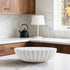 Plukers Large Modern Decorative Ruffle Bowl for Home Decor Fruit Bowl Organic Catch All Key Kitchen Entryway Shelf