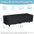 63" 15" 18" Kingling Outdoor Bench Cover Rectangle, Wood Bench Cover Waterproof Patio Bench Covers for Outdoor