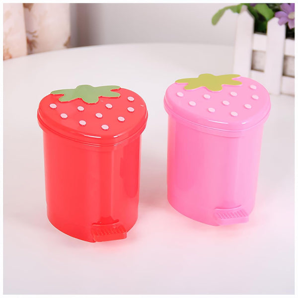 Strawberry Trash Can, 2PCS 1 Gallon Small Trash Cans Cutecore Room Decor