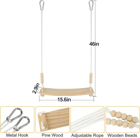 Qinfly Arc-Shaped Chicken Swing Perch Enrichment Toys Handmade,Chicken Accessories for Chicken Coop