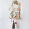 Room,Bedroom,Study,Set 2 FRIADE Wall Wood Floating Shelves,Multifunctional PU Leather Strap Storage Shelves,Storage