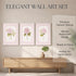 Set 3 12x16 Inch Pink Hydrangea Nursery Wall Art for Girls Room, of Framed Pink Floral Canvas Prints, Shabby Chic