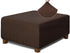 NeColorLife Square Ottoman Cover Jacquard Fabric Slipcover Thick Stretchable Footrest Stool Covers