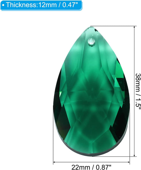 K9 10 Pack 38mm PATIKIL Crystal Pendants Teardrop Beads, Chandelier Prisms Parts Hanging Beads DIY Lamp for Arts Crafts