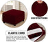 VIENLOVE Square Ottoman Slipcover Polyester Blend Folding Storage Stool Furniture Protector Stretch Ottoman Cover
