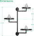 3 Rotating Window Wall Plant Shelves Stand Holder, Tiered Metal Floating Plant Shelf Hanger Indoor , Window Sill Gifts