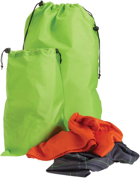 Smooth Trip Travel Laundry Bags - Set of 2 Odor-Blocking Barrier Bags for Wet and Dirty Clothes, Compact