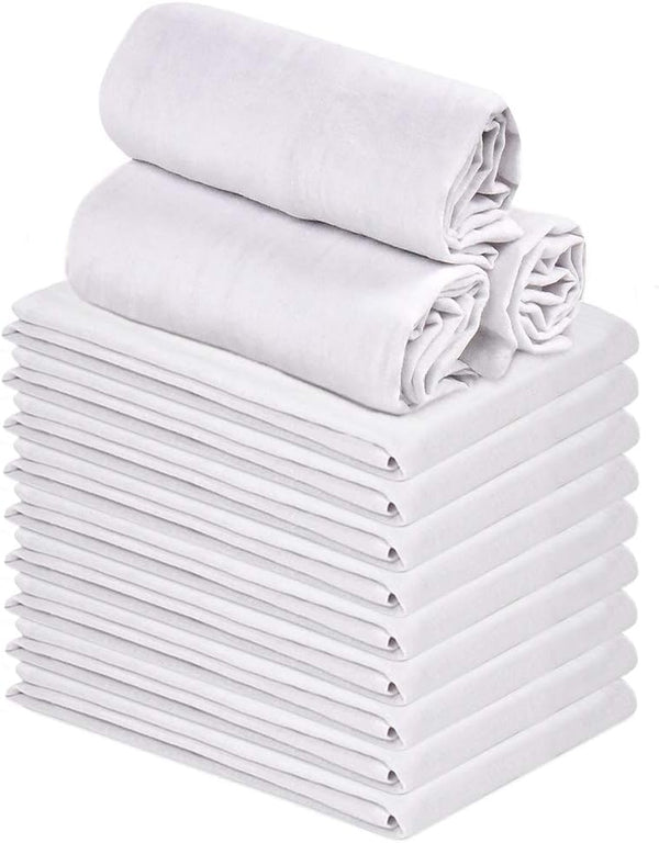 Flour Sack Towels White Kitchen Dish Towels 12 Pack 28 x 28