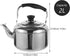 KALLORY 1pc Stainless Steel Teapot, Camping Water Kettle, Stainless Steel Tea Kettle for Stove Top
