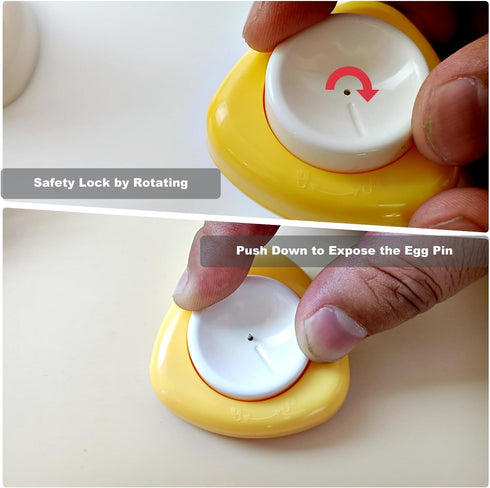 ChaLeeMoo Magenetic Egg Piercer Tool for Raw Eggs to Get Good Hard Boiled Eggs, Egg Poker Pricker with Safety Lock Egg