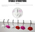 Actpe 12pcs White Rose Flower Shower Curtain Hooks, Rustproof Metal, Decorative for Bathroom, Living Room, Kid's Room
