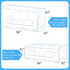 Plastic Couch Covers for Moving, 92W x 42D x 62/41H Inches, Heavy Duty Dust-Proof Furniture Cover (4mil Thickness)