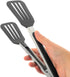 Cooking Tongs, 9 inches and 12 inches Stainless Steel Kitchen Silicone Serving Tong with Locking Handle