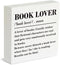 corner wind Book Lover Sign, Book Lover Definition Wood Sign, Rustic Box Sign Decor