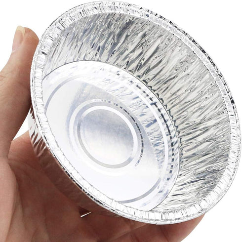 100 Pack 4" Round Tart Pie Foil Pans, Disposable Aluminum Foil Tart & Pie Tins for Baking and Cooking