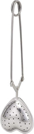HIC Long Handled Snap Tea Infuser, Heart Shape, 18/8 Stainless Steel Mesh, 1.75-Inch