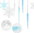 VGOODALL Christmas Snowflake Decorations, 36pcs Clear Acrylic Ornaments Set for Santa Outdoor Party Decoration Craft