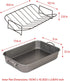 Glad Nonstick Roasting Pan 11x15, Heavy Duty Metal Bakeware Dish with Rack for Baking Turkey, Chicken, Veggies