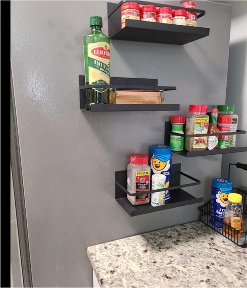 Magnetic Spice Rack Magnetic Paper Towel Holder for Refrigerator Fridge Organizer for Kitchen, Space Saver Container