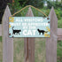 TOARTi Funny Cat Wood Sign, 12.5x25cm Cat Gift for Cat Lovers, Black Cat Wooden Plaque for Home Decoration