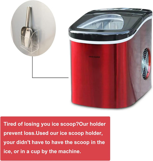 PIAOLGYI Ice Scoop with Holder for Ice Machine, Freezer Scooper Accessory Compatible with Ice Maker