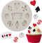 3D Casino Themed Poker Silicone Molds, Mini Heart Molds for Cake Decorating, Cupcake Topper, Candy Set of 1