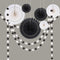 Cheerland Black White Party Decorations, Hanging Paper Fans Garland Kit for Wedding, Halloween