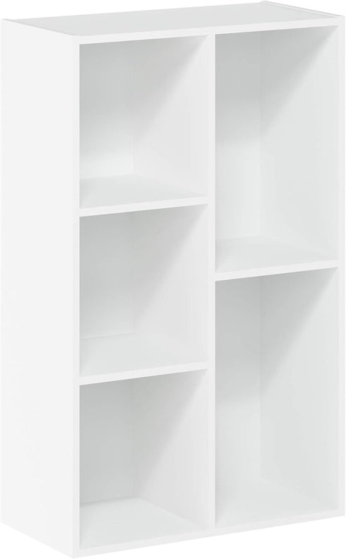Furinno Luder Bookcase / Storage, 5-Cube, White