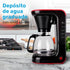 Taurus Velvet COFFEMAKER, 38.4 oz Glass Jar, Modern Design Coffee Machine, 700 Watts Power