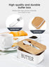 Countertop Butter Dish with Lid: Large Butter Dish for - Ceramic Butter Keeper Container with Knife and High Quality
