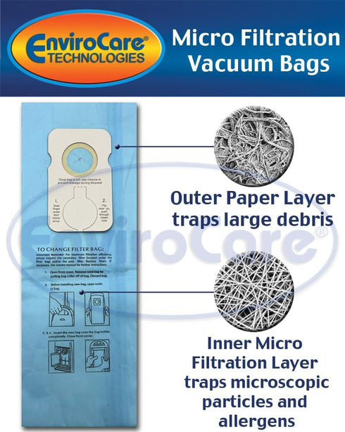 EnviroCare Replacement Micro Filtration Dust Bags, 18 Pack, Fits Riccar 8000 & Simplicity 7000 Type B