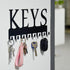 HappyHapi Key Holder Wall Mount, Metal Decorative Key Organizer Rack with 8 Hooks for Home, Matte Black
