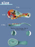 Colorful Hand Painted Spoon Rest, Ceramic Large Spoon Holder for Kitchen Counter, Dishwasher Safe, Multicolor (1 Pack)