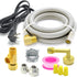 Universal Dishwasher Installation Kit, 12 Ft Stainless Steel Hose with Burst Proof Water Supply Line & 3/8" Compression