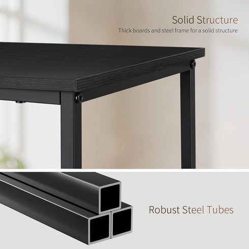 Set 2, 2 Small End Tables of Tier Side Tables with Fabric Storage Basket, Nightstands for Living Room, Bedroom, Office