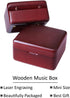 Sinzyo Music Box Vintage Musical Box Gift for Birthday, Valentine's Day, Christmas Day (Wine Red Box)