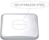 P&P CHEF Stainless Steel Toaster Oven Pan Set, 4-Pieces Mini Baking Pans, Rectangle 9 x 7 Inches