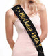 'Birthday Bitch' Sash, Crown Tiara & Party Supplies Kit, Black Glitter Sash for Women's Birthday Gifts