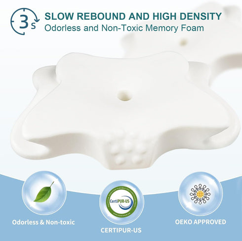 CHxxy Cervical Pillow for Neck Pain Relief, Memory Foam Pillows, Ergonomic Contour Bed Pillow, Soft for Side Sleep