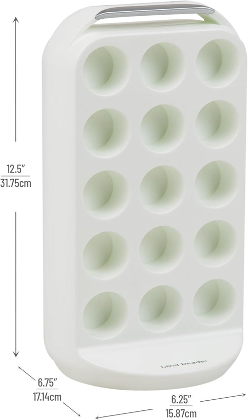 Mind Reader Single Serve Coffee Pod Carousel - 30 Pod Capacity Countertop Organizer (6.75"L x 6.25"W x 12.5"H, White)