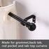 2 Pack Black Curtain Rods for Windows 32 to 48 Inch, 5/8 Inch Decorative Heavy Duty Metal Curtain Rod Set with Brackets