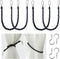BEL AVENIR Curtain Rope Tiebacks, Drapery Holdbacks with 4 Metal Screw Hooks (Navy, 4pack)