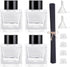 Agidea 4PCS Refillable Fragrance Glass Diffuser Bottles with 20pcs Reeds Sticks & Black